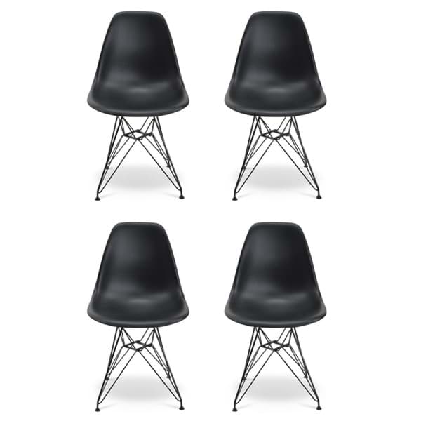 Eames Sandalye Takımı - Siyah  resmi