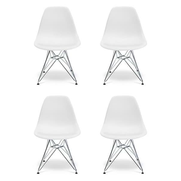   Eames Sandalye Takım- Beyaz - DSR resmi